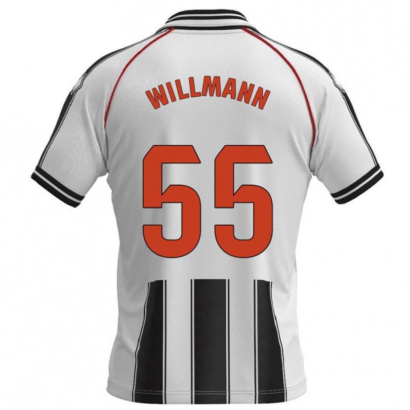 Danxen Hombre Camiseta Michal Willmann #55 Blanco Negro 1ª Equipación 2025/26 La Camisa México