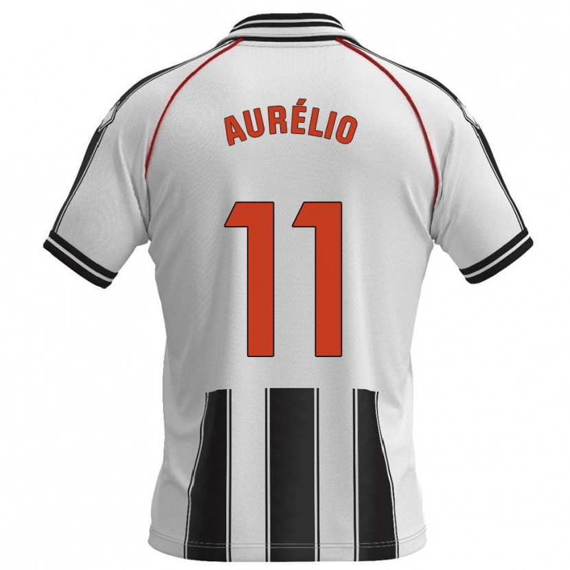 Danxen Hombre Camiseta Douglas Aurélio #11 Blanco Negro 1ª Equipación 2025/26 La Camisa México