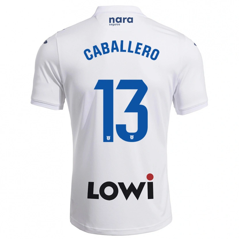 Danxen Hombre Camiseta Hugo Caballero #13 Blanco Marino 1ª Equipación 2025/26 La Camisa México