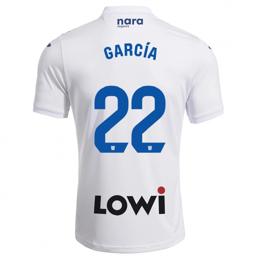 Danxen Hombre Camiseta Hugo García #22 Blanco Marino 1ª Equipación 2025/26 La Camisa México