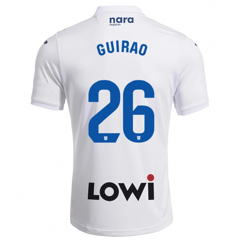 Danxen Hombre Camiseta Carlos Guirao #26 Blanco Marino 1ª Equipación 2025/26 La Camisa México