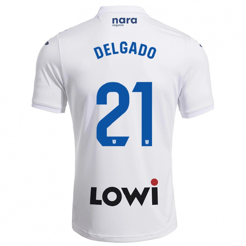 Danxen Hombre Camiseta Aarón Delgado #21 Blanco Marino 1ª Equipación 2025/26 La Camisa México