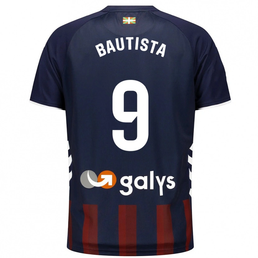 Danxen Hombre Camiseta Jon Bautista #9 Azul Marino Rojo 1ª Equipación 2025/26 La Camisa México