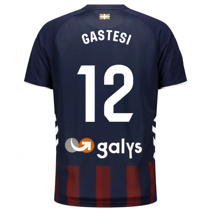 Danxen Hombre Camiseta Gorka Gastesi #12 Azul Marino Rojo 1ª Equipación 2025/26 La Camisa México