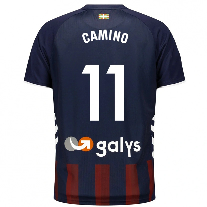 Danxen Hombre Camiseta Laura Camino Fernández #11 Azul Marino Rojo 1ª Equipación 2025/26 La Camisa México