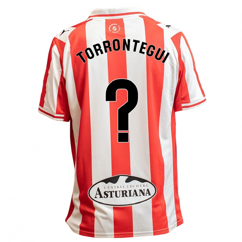 Danxen Hombre Camiseta Samu Torrontegui #0 Blanco Rojo 1ª Equipación 2025/26 La Camisa México