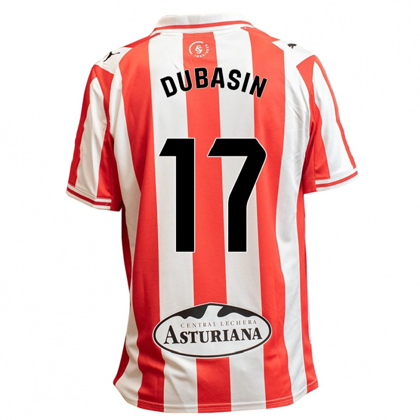 Danxen Hombre Camiseta Jonathan Dubasin #17 Blanco Rojo 1ª Equipación 2025/26 La Camisa México