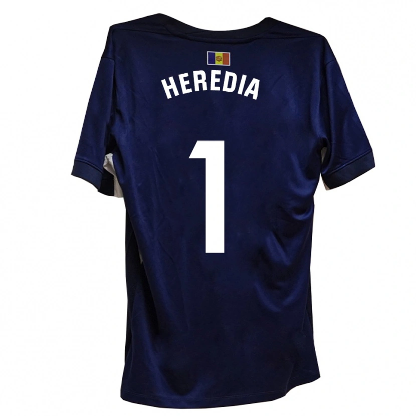 Danxen Hombre Camiseta Alex Heredia #1 Azul Marino Blanco 1ª Equipación 2025/26 La Camisa México