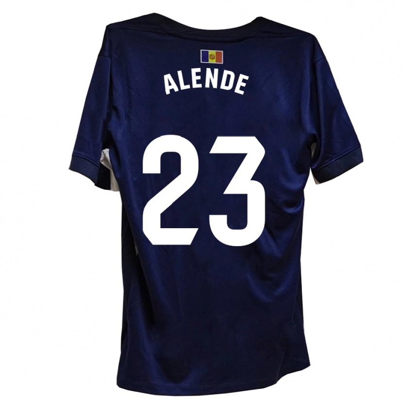 Danxen Hombre Camiseta Diego Alende #23 Azul Marino Blanco 1ª Equipación 2025/26 La Camisa México