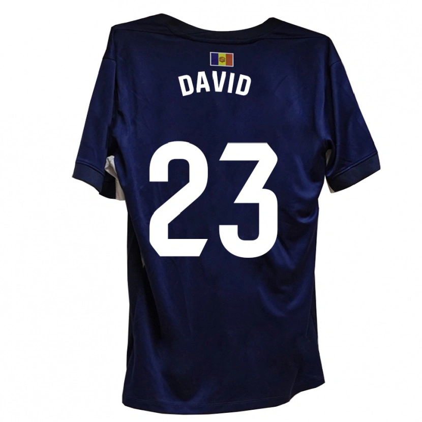 Danxen Hombre Camiseta David De La Fuente #23 Azul Marino Blanco 1ª Equipación 2025/26 La Camisa México