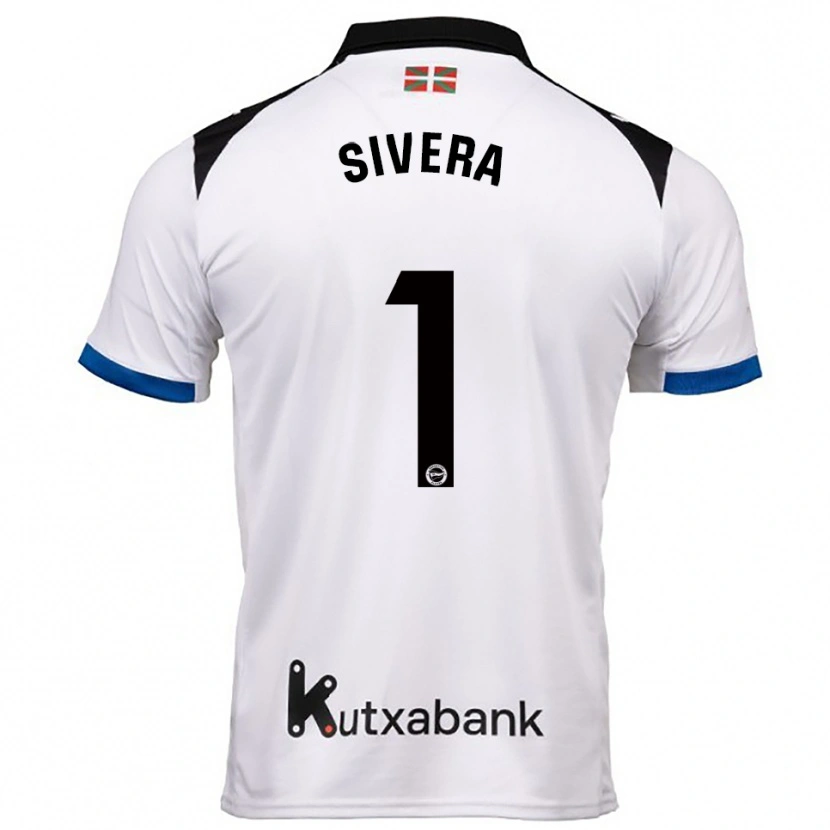 Danxen Hombre Camiseta Antonio Sivera #1 Blanco Azul 2ª Equipación 2025/26 La Camisa México