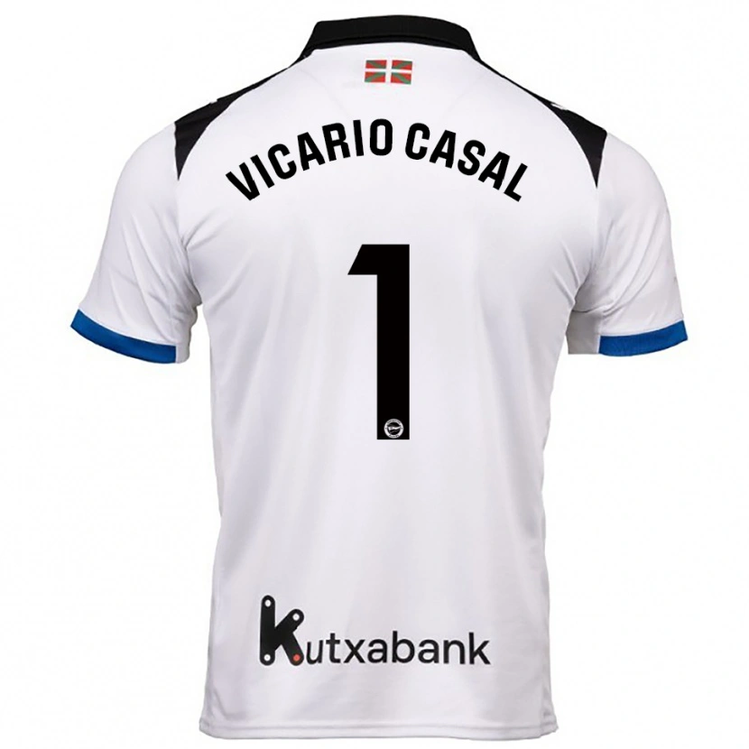 Danxen Hombre Camiseta Jimena Vicario Casal #1 Blanco Azul 2ª Equipación 2025/26 La Camisa México