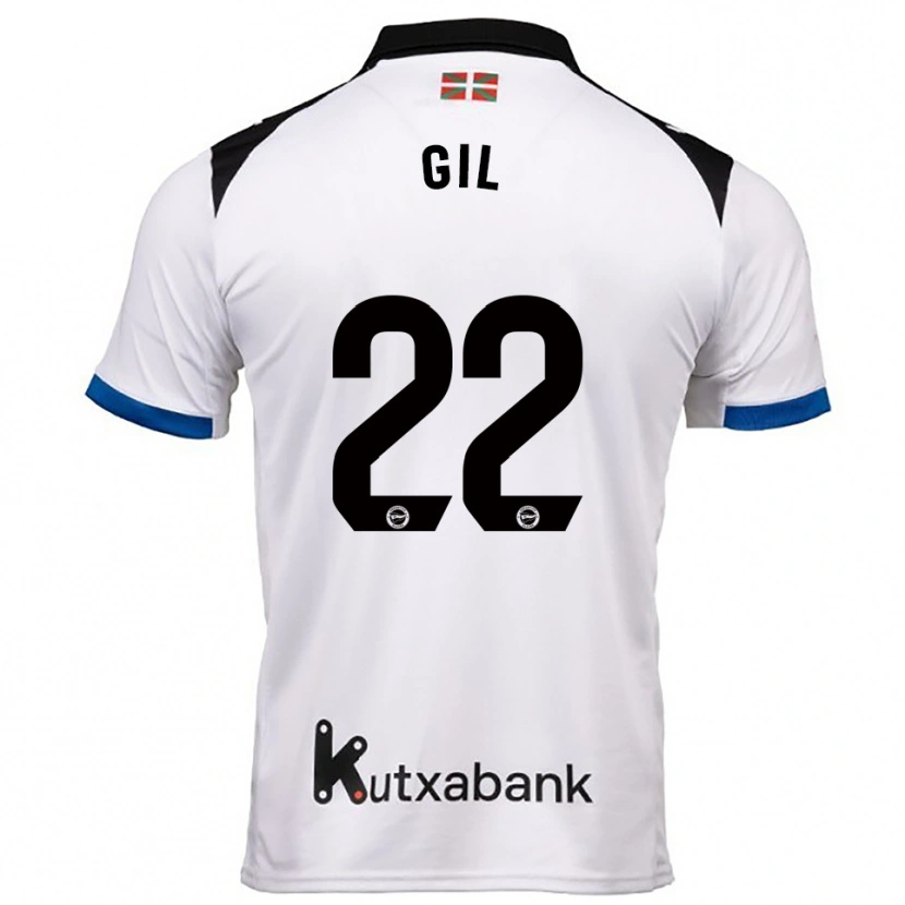Danxen Hombre Camiseta Raquel Gil #22 Blanco Azul 2ª Equipación 2025/26 La Camisa México