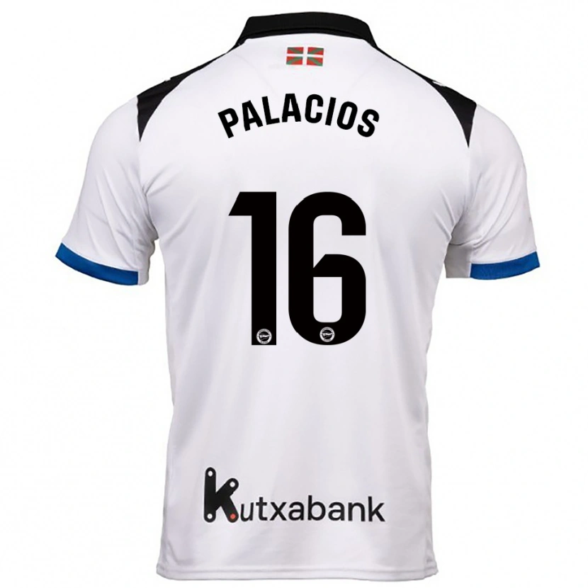 Danxen Hombre Camiseta Aser Palacios #16 Blanco Azul 2ª Equipación 2025/26 La Camisa México