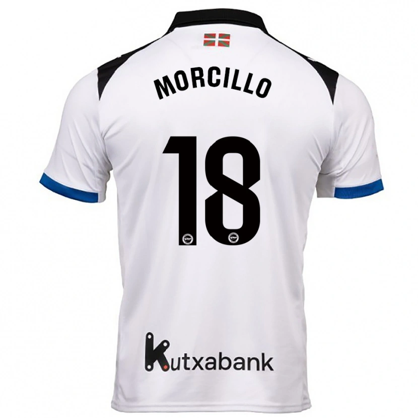 Danxen Hombre Camiseta Diego Morcillo #18 Blanco Azul 2ª Equipación 2025/26 La Camisa México