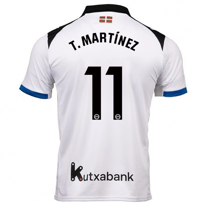 Danxen Hombre Camiseta Toni Martínez #11 Blanco Azul 2ª Equipación 2025/26 La Camisa México