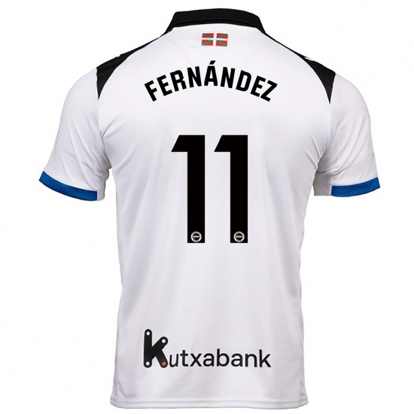 Danxen Hombre Camiseta Imanol Fernández #11 Blanco Azul 2ª Equipación 2025/26 La Camisa México
