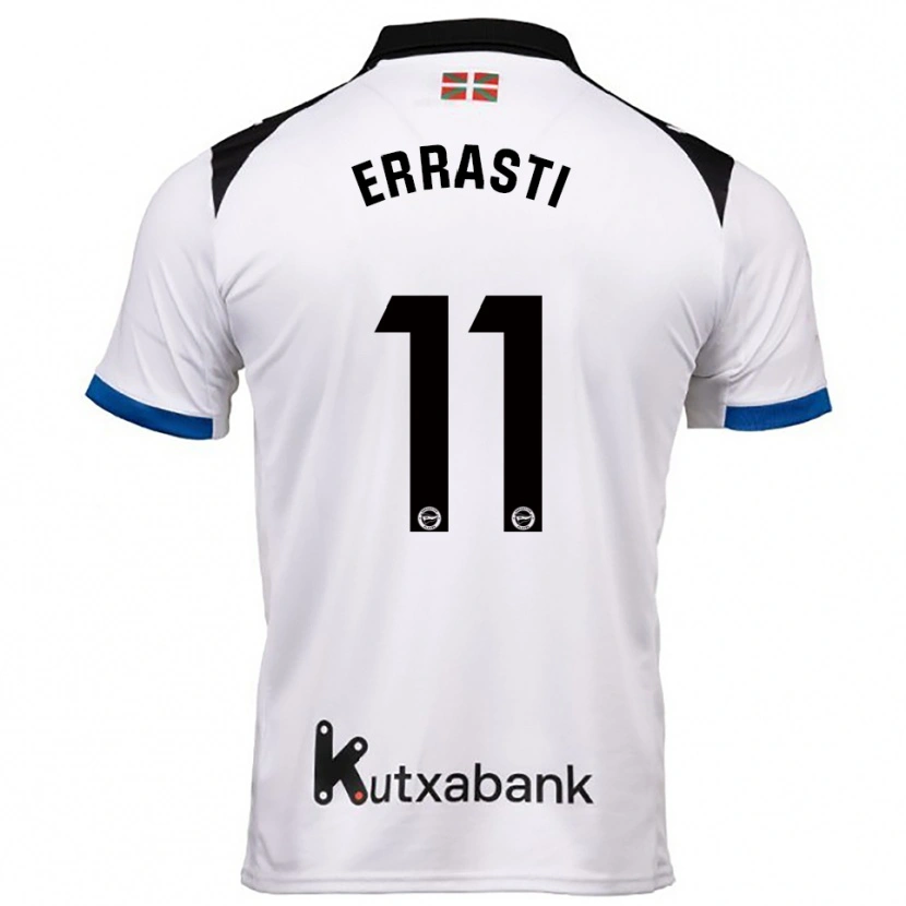 Danxen Hombre Camiseta Elene Errasti #11 Blanco Azul 2ª Equipación 2025/26 La Camisa México