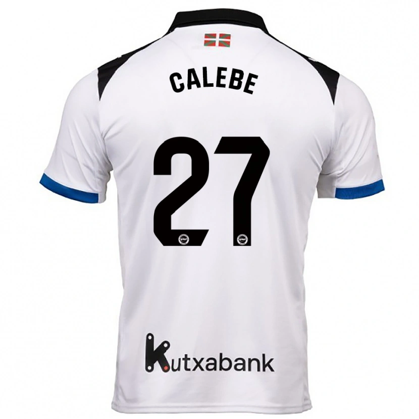 Danxen Hombre Camiseta Calebe #27 Blanco Azul 2ª Equipación 2025/26 La Camisa México