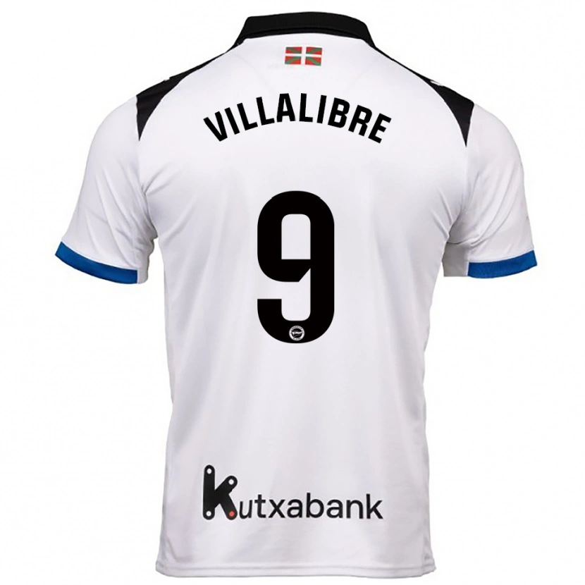 Danxen Hombre Camiseta Asier Villalibre #9 Blanco Azul 2ª Equipación 2025/26 La Camisa México