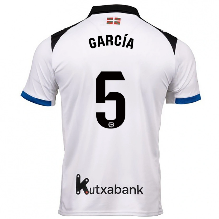 Danxen Hombre Camiseta Álvaro García #5 Blanco Azul 2ª Equipación 2025/26 La Camisa México