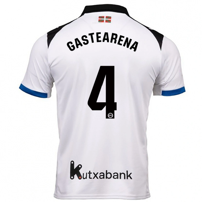 Danxen Hombre Camiseta Itziar Gastearena #4 Blanco Azul 2ª Equipación 2025/26 La Camisa México