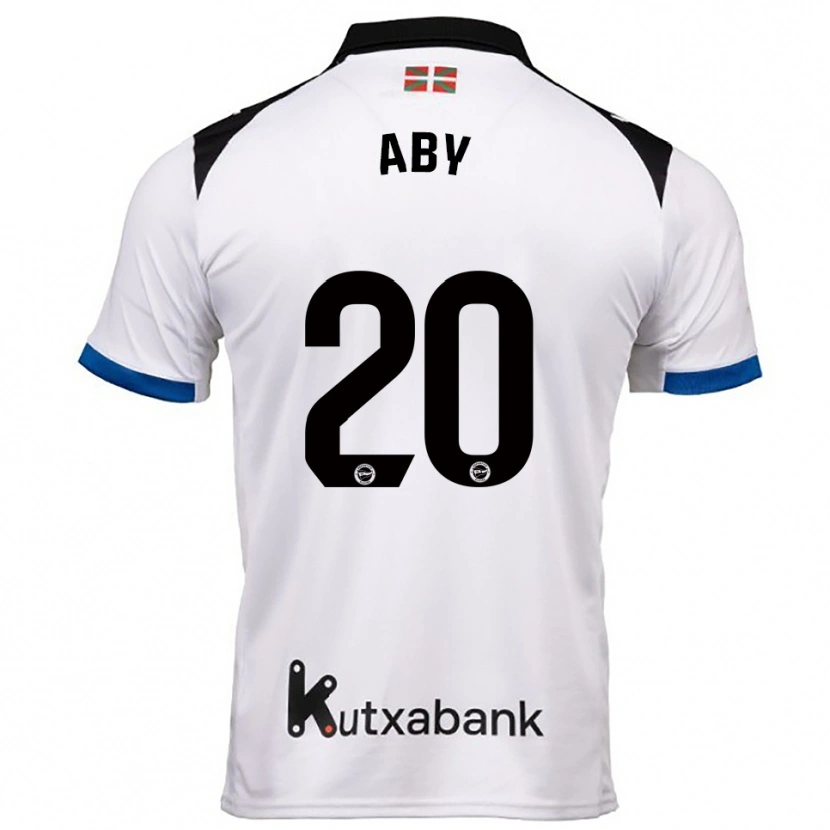 Danxen Hombre Camiseta Emmanuella Aby #20 Blanco Azul 2ª Equipación 2025/26 La Camisa México