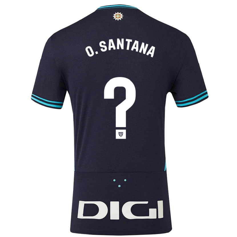 Danxen Hombre Camiseta Olatz Santana Amado #0 Azul Marino Celeste 2ª Equipación 2025/26 La Camisa México