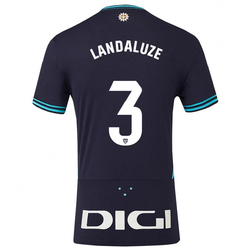 Danxen Hombre Camiseta Naia Landaluze Marquínez #3 Azul Marino Celeste 2ª Equipación 2025/26 La Camisa México