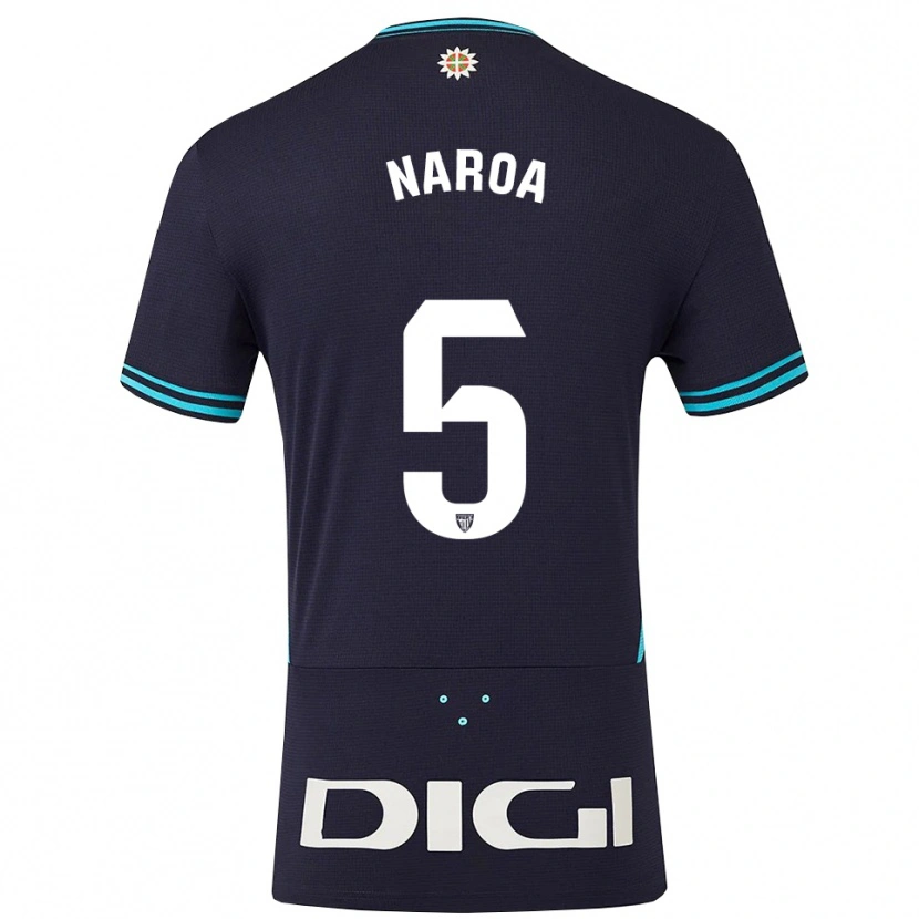 Danxen Hombre Camiseta Naroa #5 Azul Marino Celeste 2ª Equipación 2025/26 La Camisa México