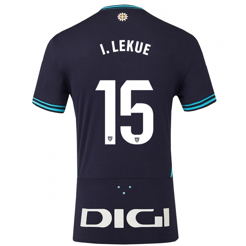 Danxen Hombre Camiseta Iñigo Lekue #15 Azul Marino Celeste 2ª Equipación 2025/26 La Camisa México