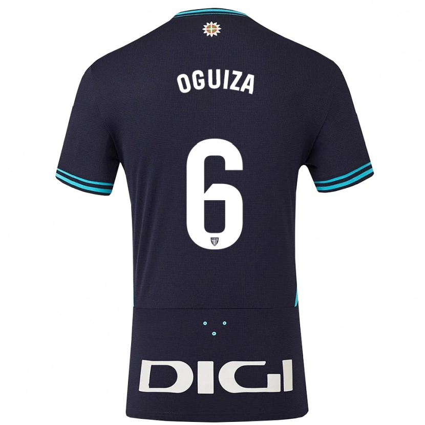 Danxen Hombre Camiseta Irene Oguiza Martínez #6 Azul Marino Celeste 2ª Equipación 2025/26 La Camisa México