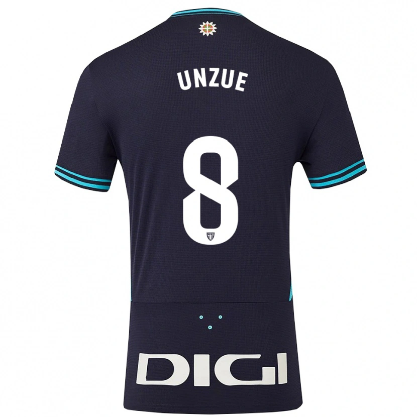Danxen Hombre Camiseta Marta Unzué #8 Azul Marino Celeste 2ª Equipación 2025/26 La Camisa México