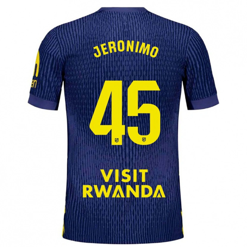 Danxen Hombre Camiseta Isaiah Jeronimo #45 Azul Marino Amarillo 2ª Equipación 2025/26 La Camisa México