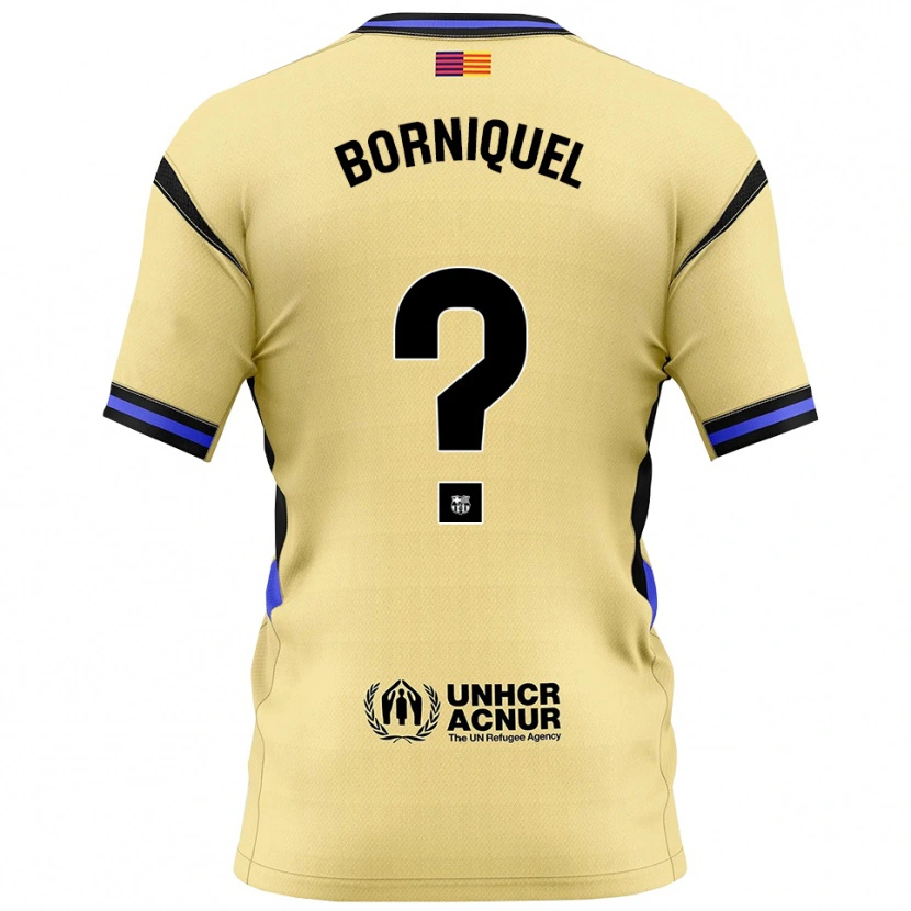 Danxen Hombre Camiseta Samu Borniquel #0 Amarillo Negro 2ª Equipación 2025/26 La Camisa México