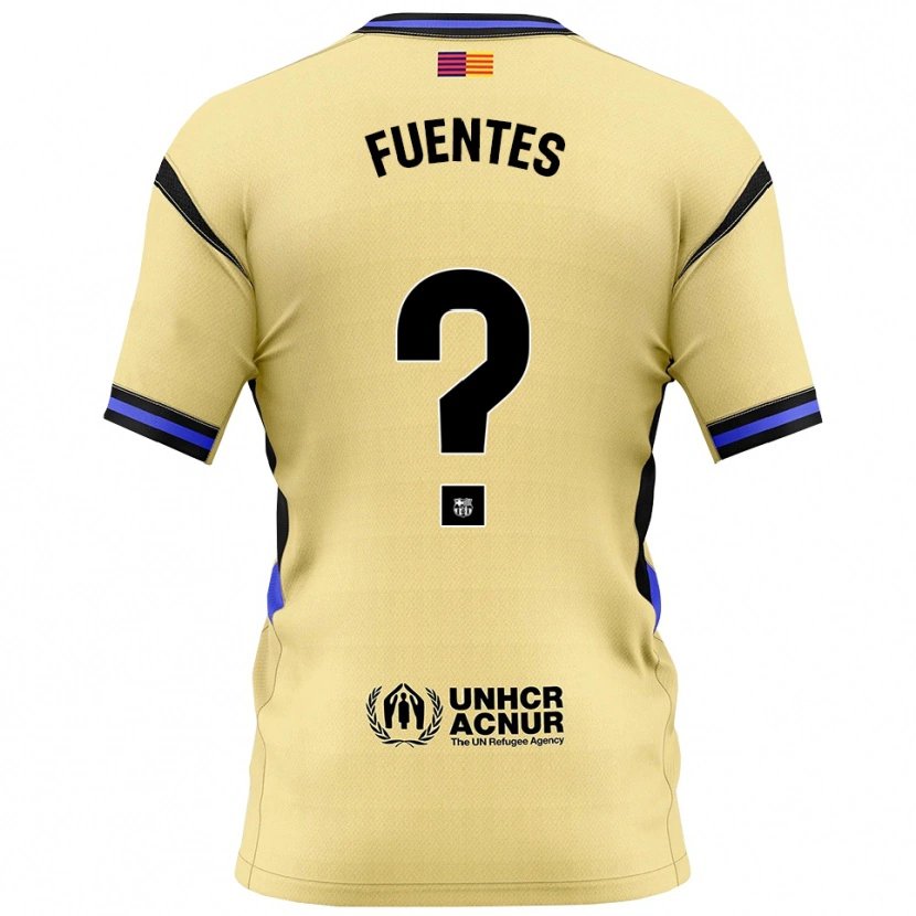 Danxen Hombre Camiseta Juan David Fuentes #0 Amarillo Negro 2ª Equipación 2025/26 La Camisa México
