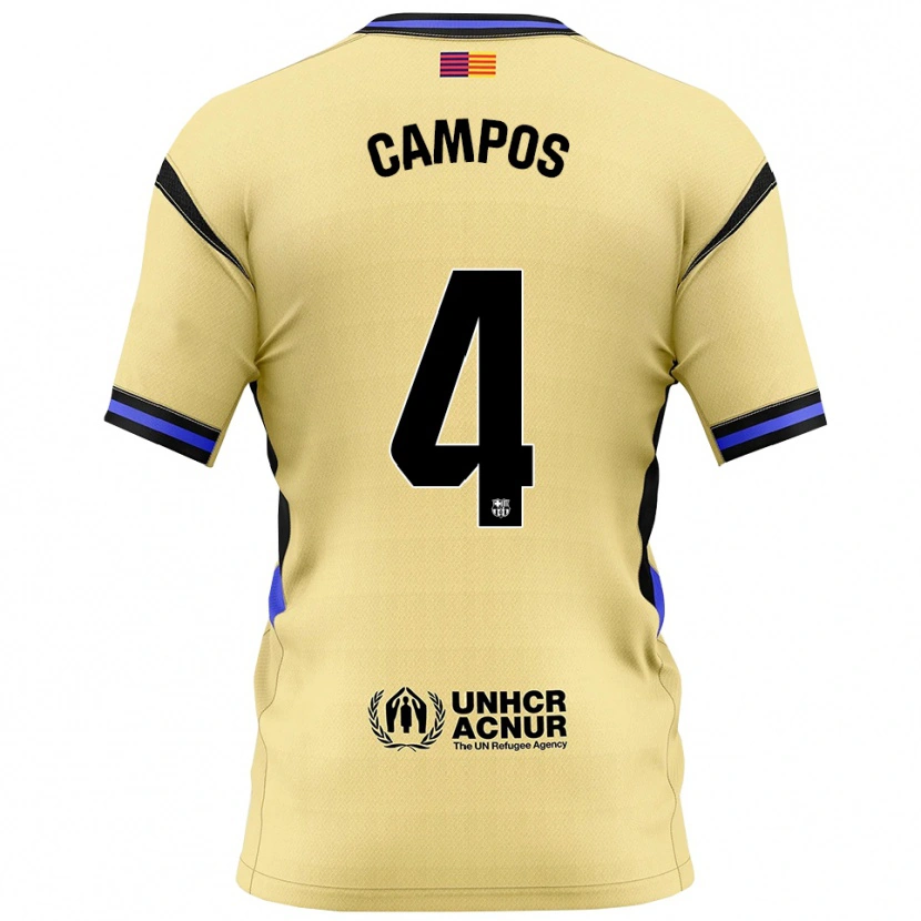 Danxen Hombre Camiseta Alex Campos #4 Amarillo Negro 2ª Equipación 2025/26 La Camisa México