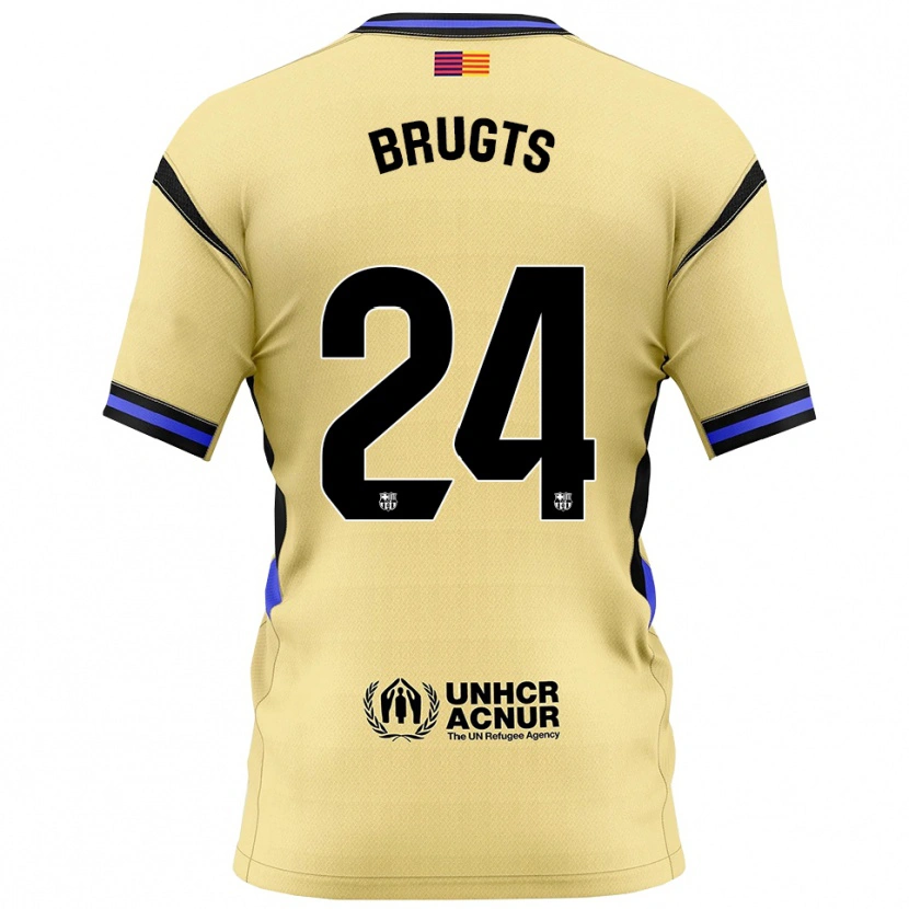 Danxen Hombre Camiseta Esmee Brugts #24 Amarillo Negro 2ª Equipación 2025/26 La Camisa México