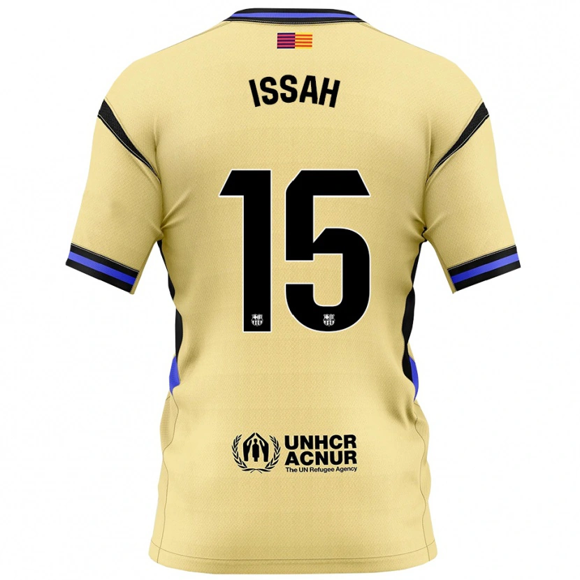 Danxen Hombre Camiseta Aziz Issah #15 Amarillo Negro 2ª Equipación 2025/26 La Camisa México