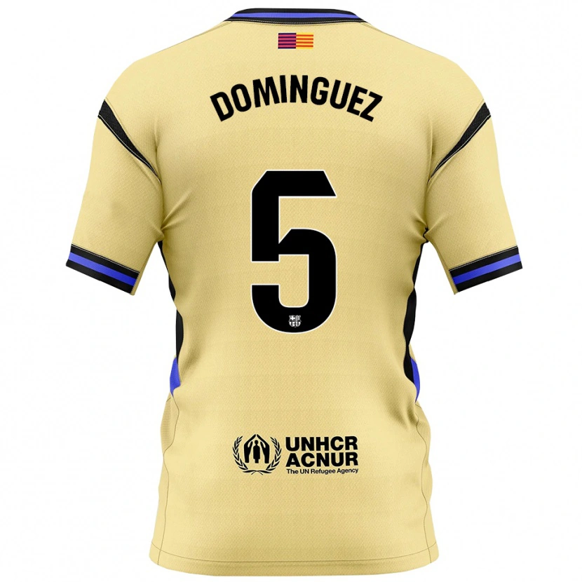 Danxen Hombre Camiseta Sergi Dominguez #5 Amarillo Negro 2ª Equipación 2025/26 La Camisa México