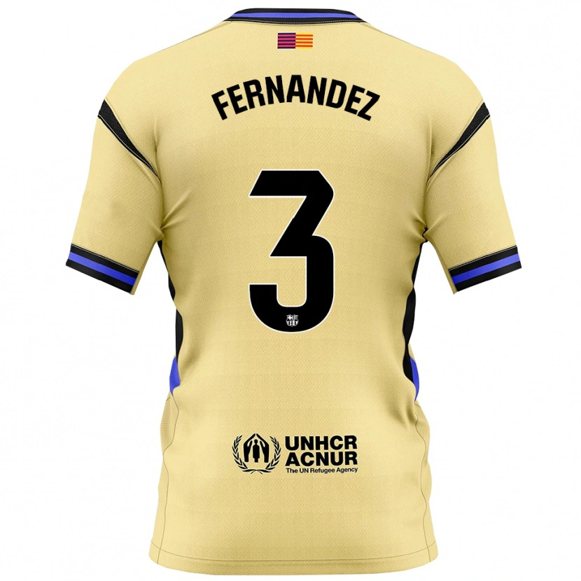 Danxen Hombre Camiseta Jana Fernandez #3 Amarillo Negro 2ª Equipación 2025/26 La Camisa México