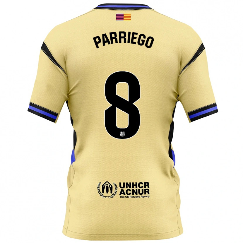 Danxen Hombre Camiseta Marcos Parriego #8 Amarillo Negro 2ª Equipación 2025/26 La Camisa México