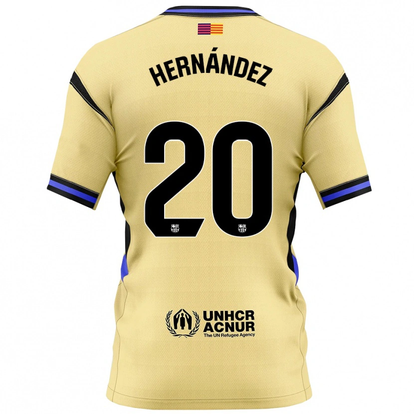Danxen Hombre Camiseta Unai Hernández #20 Amarillo Negro 2ª Equipación 2025/26 La Camisa México