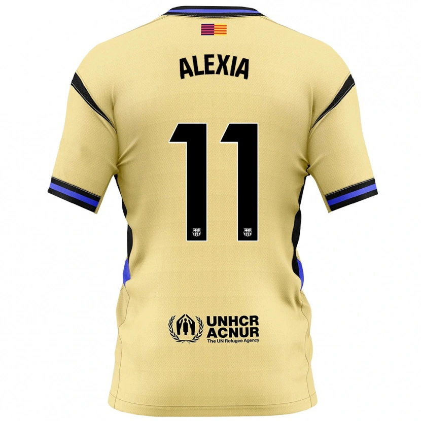 Danxen Hombre Camiseta Alexia Putellas #11 Amarillo Negro 2ª Equipación 2025/26 La Camisa México