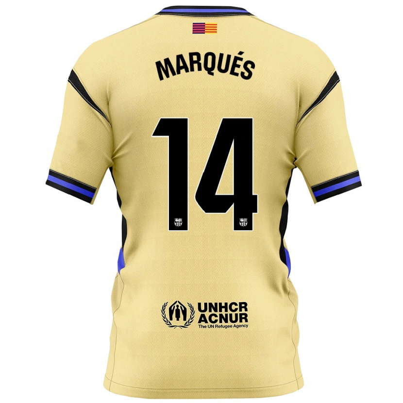 Danxen Hombre Camiseta Tommy Marqués #14 Amarillo Negro 2ª Equipación 2025/26 La Camisa México