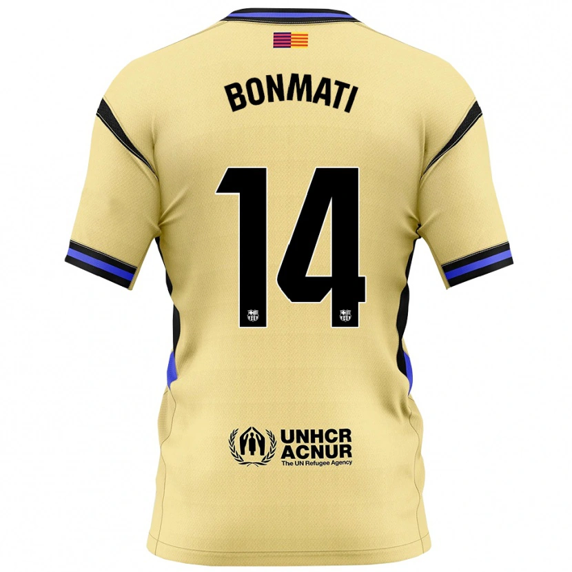 Danxen Hombre Camiseta Aitana Bonmati #14 Amarillo Negro 2ª Equipación 2025/26 La Camisa México