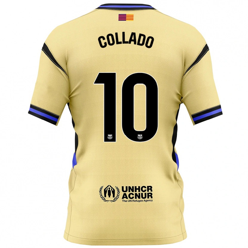 Danxen Hombre Camiseta Alex Collado #10 Amarillo Negro 2ª Equipación 2025/26 La Camisa México