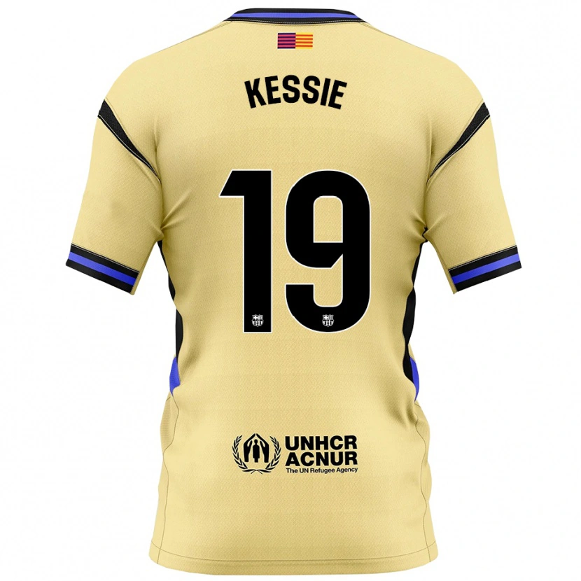 Danxen Hombre Camiseta Franck Kessie #19 Amarillo Negro 2ª Equipación 2025/26 La Camisa México
