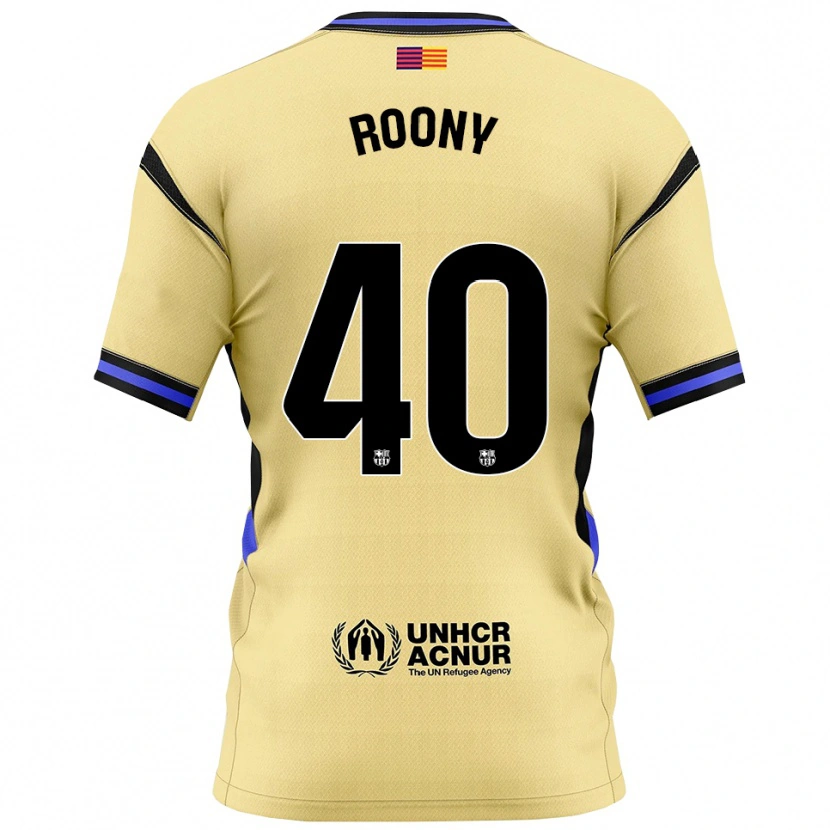 Danxen Hombre Camiseta Roony Bardghji #40 Amarillo Negro 2ª Equipación 2025/26 La Camisa México