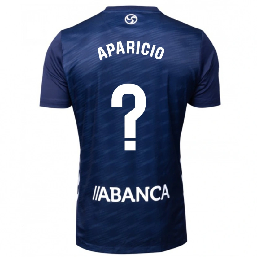Danxen Hombre Camiseta Pablo Aparicio #0 Azul Marino Blanco 2ª Equipación 2025/26 La Camisa México